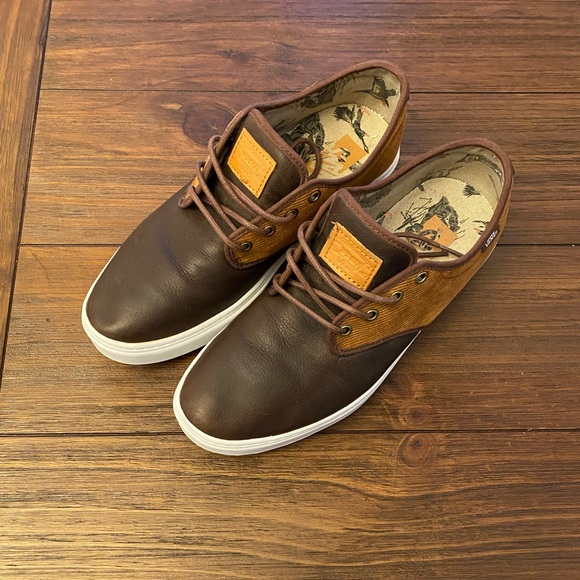 vans brown leather shoes